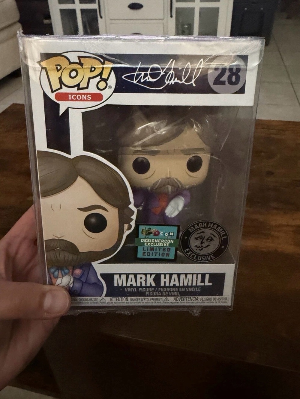 Funko Pop! Icons Mark Hamill Vinyl Figure - Purple, White, Brown